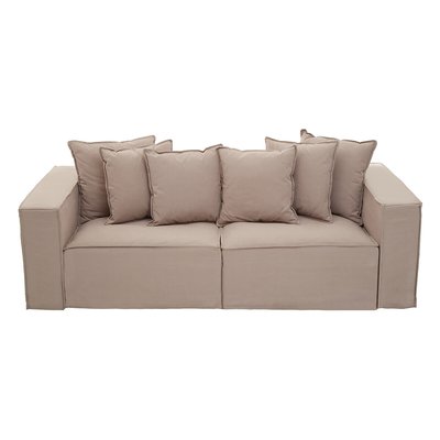 Linen Scatterback 3 Seater Sofa SO'HOME