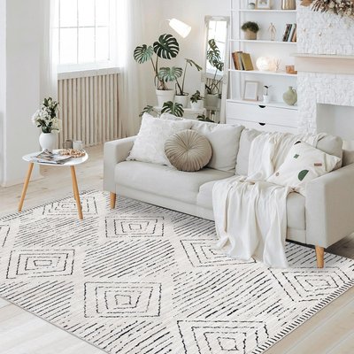 Tapis berbère tissé motifs ethno-chic NAXTAZ 5 UN AMOUR DE TAPIS