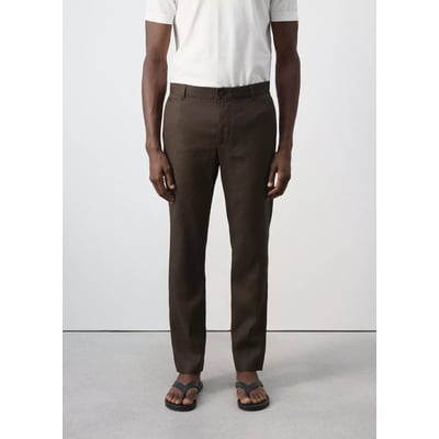 Pantalon 100 % lin slim fit MANGO MAN