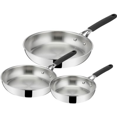 Batterie de cuisine 3 poeles Esperta Triply 20/24/28cm LAGOSTINA