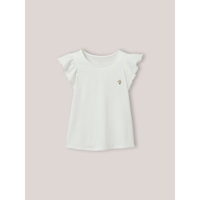 T-shirt broderie fleur en coton biologique CYRILLUS