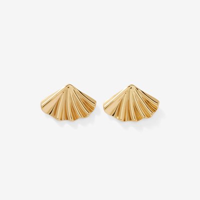 Boucles d'oreilles éventail en acier inoxydable BALABOOSTE