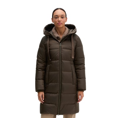 Manteau matelassé en duvet à capuche, coupe régulière avec une surface hydrofuge MARC O'POLO