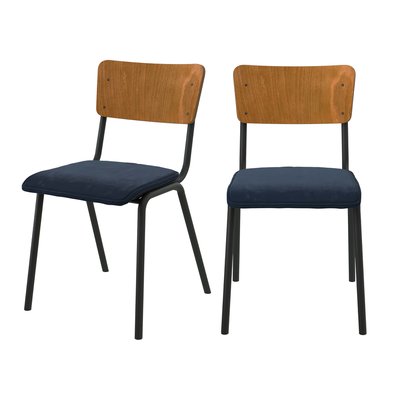 Lot de 2 chaises écolier empilables en bois - CLEM RENDEZ-VOUS DÉCO