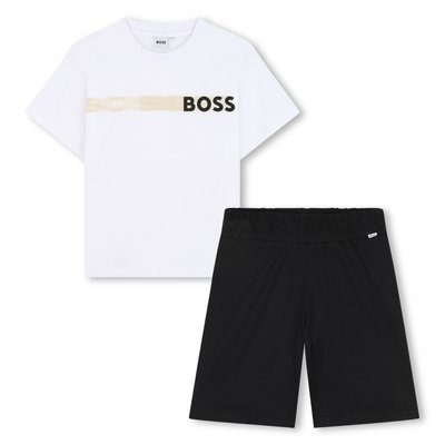 Short et T-shirt en coton BOSS KIDSWEAR
