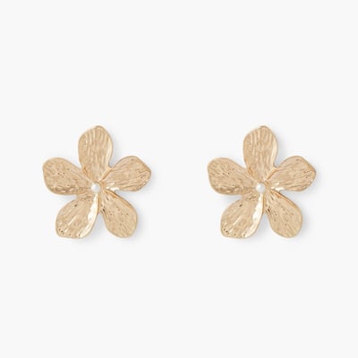 Boucles d'oreilles fleurs en métal doré BALABOOSTE