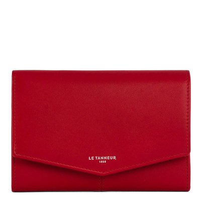 Portefeuille moyen modèle en cuir lisse CHARLOTTE LE TANNEUR