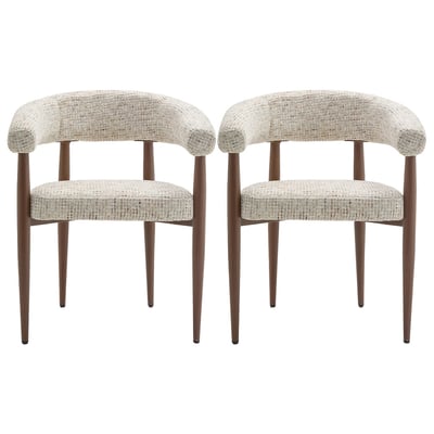 Lot de 2 fauteuils en tissu moucheté, NOUR BEST MOBILIER