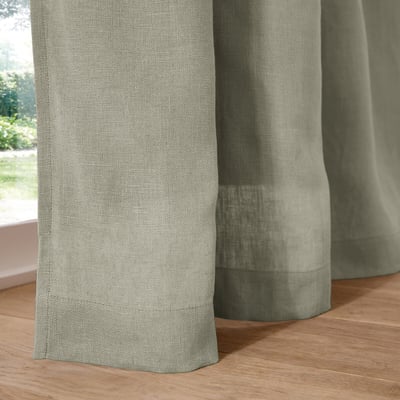 Elba Linen Blackout Curtain with Pencil Pleat and Wave LA REDOUTE INTERIEURS
