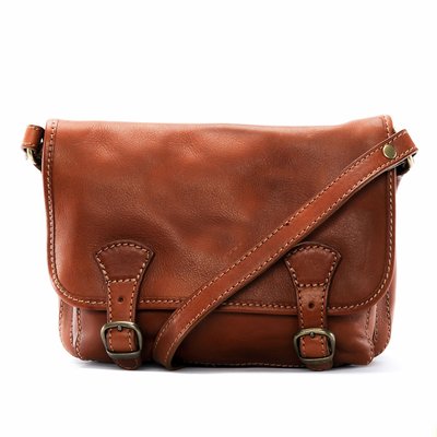 Sac bandoulière cartable cuir italien lisse NAGAÏ OH MY BAG