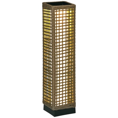 Lampe en rotin Résine tressée imitation rotin OUTSUNNY