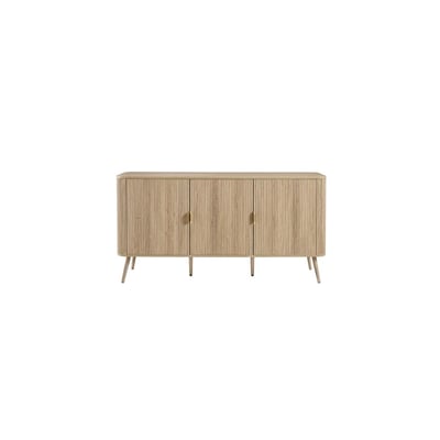 Buffet 3 portes arrondi effet chêne - MAHO CALICOSY