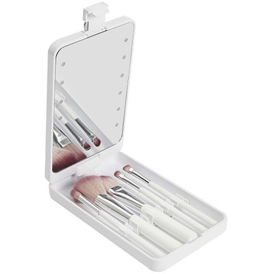 Boitier maquillage avec miroir led et pinceaux CMP