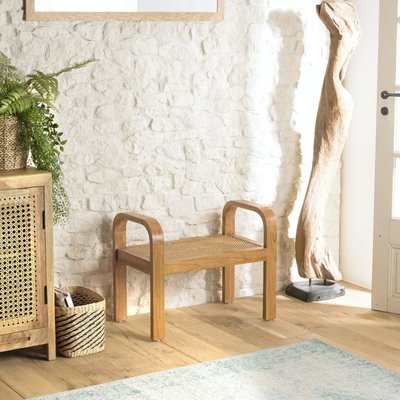 Tabouret en bois mindi et rotin MALAGA PIER IMPORT
