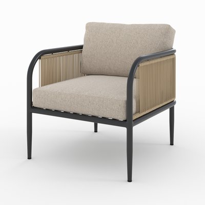 Fauteuil de jardin en acier et tissu - WILO RENDEZ-VOUS DÉCO