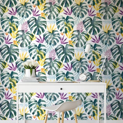 Papier peint botanique et plantes tropicales - 510x260 cm (l x h) LA TOUCHE ORIGINALE