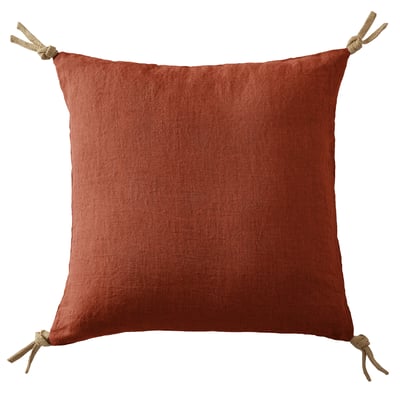 Coussin 45x45 cm Lin Français Paprika EDEN