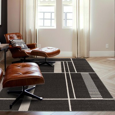 Tapis salon et chambre tissé motif géométrique CONTEMREC UN AMOUR DE TAPIS