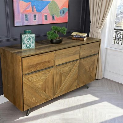Buffet moderne 3 portes en chêne clair MANHATTAN PIER IMPORT