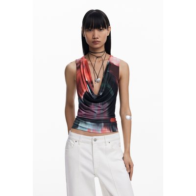 Desigual - T-shirt à encolure drapée DESIGUAL