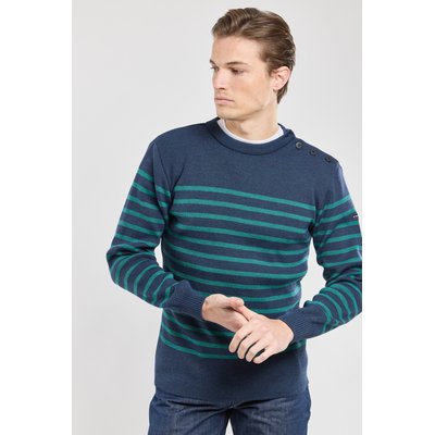 Pull marin à boutons en ivoire végétal PAIMPOL ARMOR-LUX