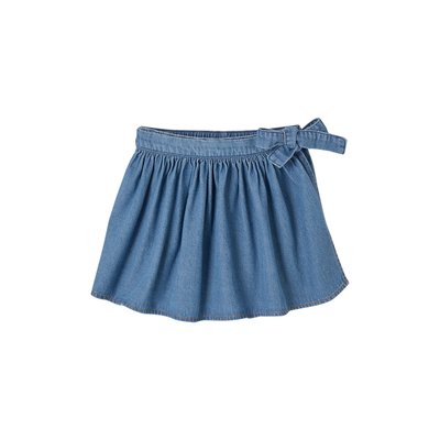 Jupe-short en denim léger VERTBAUDET