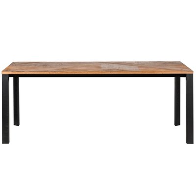 Table rectangulaire extensible en bois de teck et métal L200/230 - JAKARTA HELLIN, DEPUIS 1862