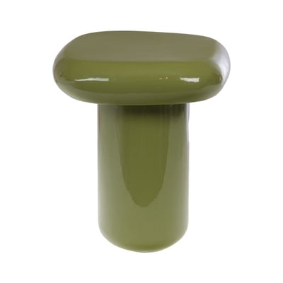 Bout de canapé rond en métal kaki Ø33 cm Elven AMADEUS