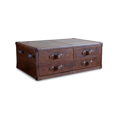 Table basse en cuir GOLDFIELD PRODUIT INTERIEUR BRUT