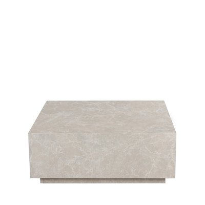 Table basse carrée effet marbre 90x90cm - LIPANI DRAWER