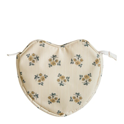 Pochette Cœur en tissu Fleur de Mandarine MATHILDE M