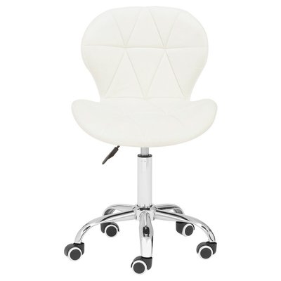 Velvet Quilted Office Chair with Chrome Base SO'HOME