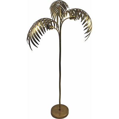 lampe sur pied feuilles style palmier en métal bronze RECOLLECTION