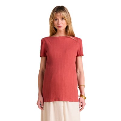 Tee-shirt de grossesse décolleté dos maille désaiguillée ENVIE DE FRAISE