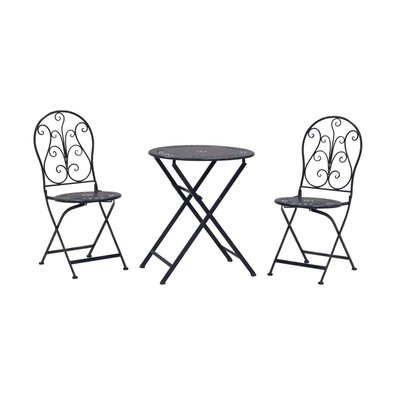 Table et chaises de jardin en métal laqué AUBRY GASPARD