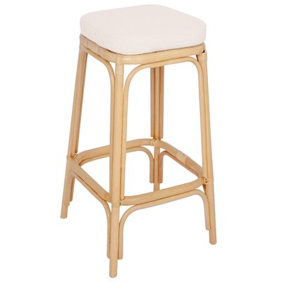 Lot de 2 tabourets de bar en rotin naturel, OBIRA NORDLYS