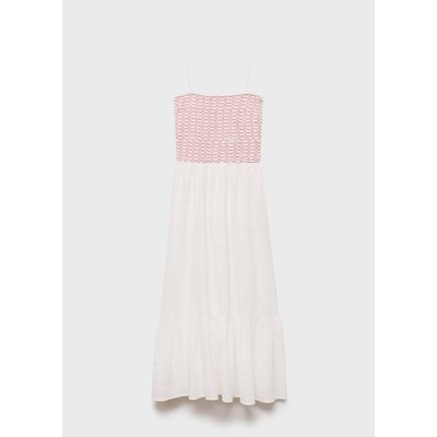 Robe longue détail brodé MANGO TEEN
