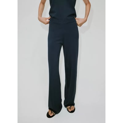 Pantalon large maille fine MANGO