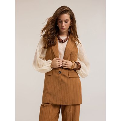 Gilet long rayé en modal mélangé MOTIVI
