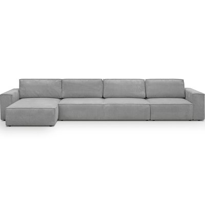 Canapé d'angle convertible 7 places en velours côtelé - HARPER MOD HOMIFAB