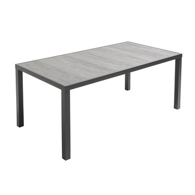 Table de jardin plateau en céramique effet béton, TIVOLI OVIALA