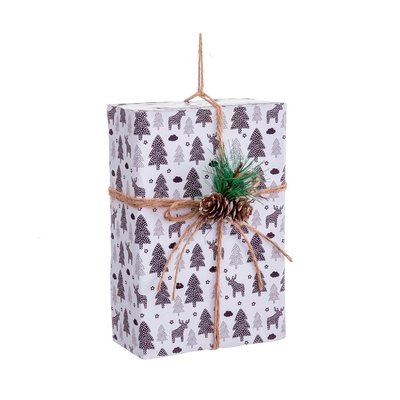 Décoration de Noël à Suspendre cadeau Cerfs - 18x11x5cm WADIGA