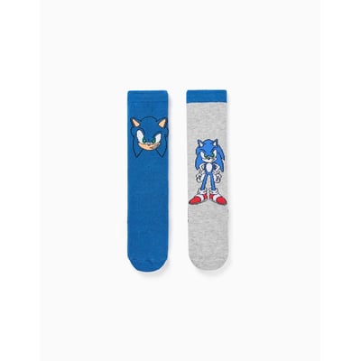 Lot de 2 chaussettes antidérapantes avec imprimés Sonic ZIPPY