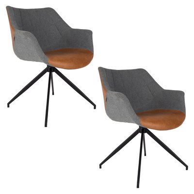 Lot de 2 fauteuils en tissu - DOULTON ZUIVER