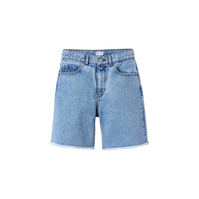Short long en jean bas effiloché JONEN