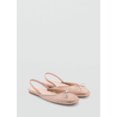 Ballerines brillantes avec un nœud MANGO KIDS