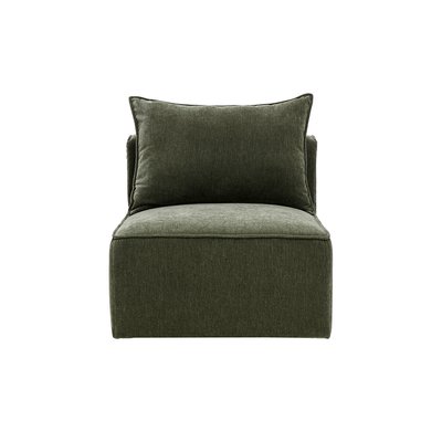 Module droit pour canapé en tissu effet velours texturé beige KERRY MILIBOO