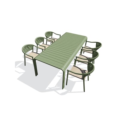 Ensemble repas de jardin en aluminium  HANOI DCB GARDEN