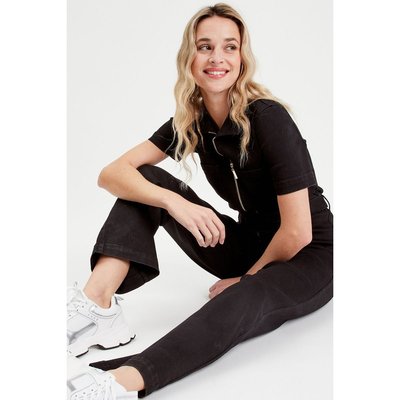 Combinaison denim noir La Redoute