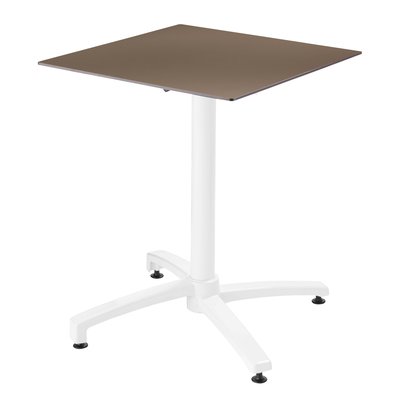 Table de jardin carré inclinable stratifié, OPERA OVIALA